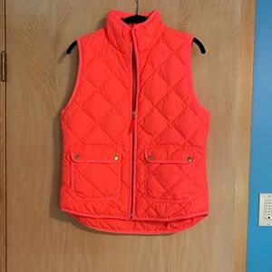 J Crew Quilted Hot Pink Vest